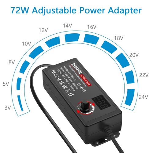 SHNITPWR SNT-0324-72 Adjustable AC/DC Power Adapter - Image 6