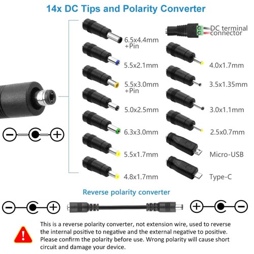 SHNITPWR SNT-0324-72 Adjustable AC/DC Power Adapter - Image 4