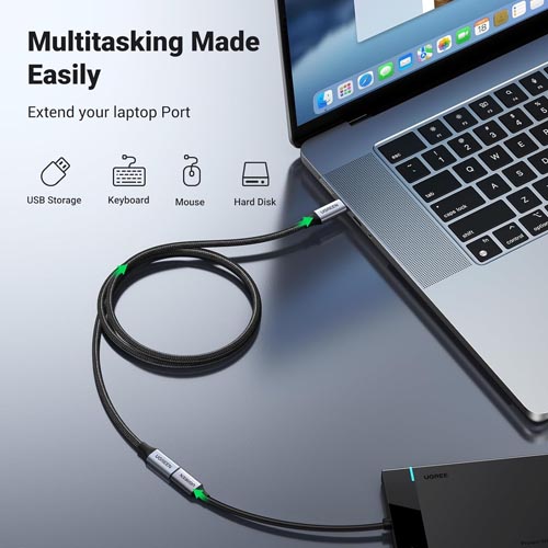 UGREEN USB C 10Gbps Braided M-To-F Extension Cable - Image 5