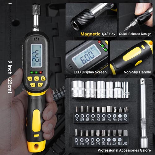 YIYEIE Y0033 Digital Torque Screwdriver (32 pcs set) - Image 8