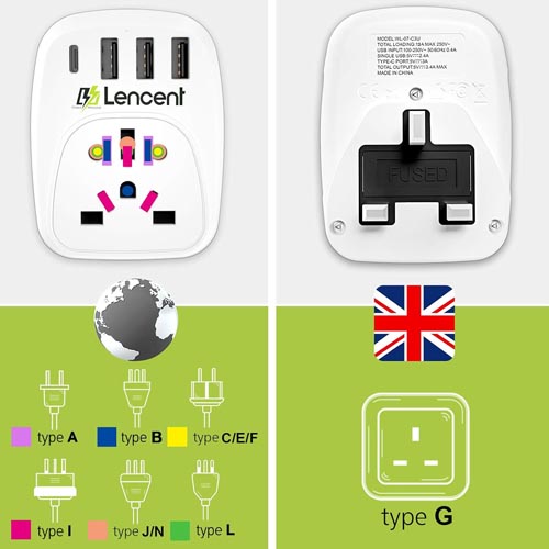 LENCENT WL-07-C3U Universal Travel Adapter - Image 7