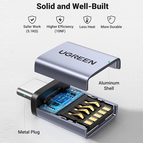 UGREEN 40702P USB C to USB Adapter 10Gbps (2 pk) - Image 7